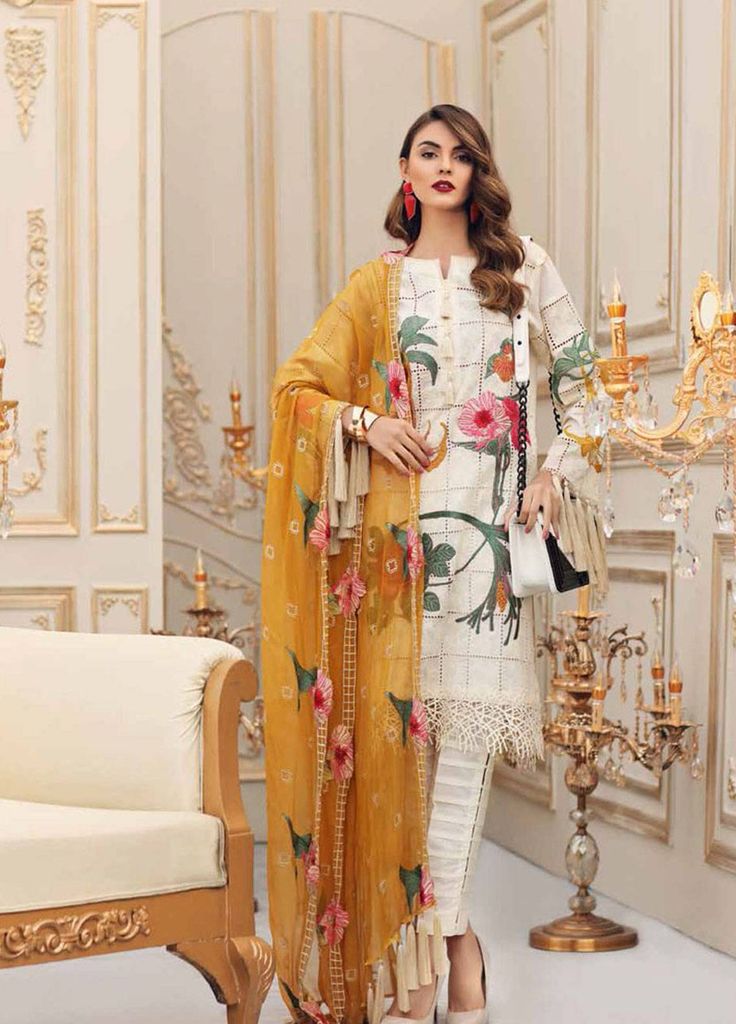 Charizma Embroidered Pakistani Lawn Salwar Suit