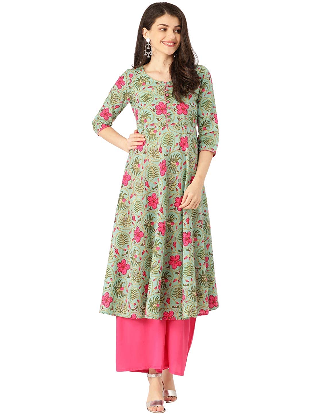 kurta-with-floral-print