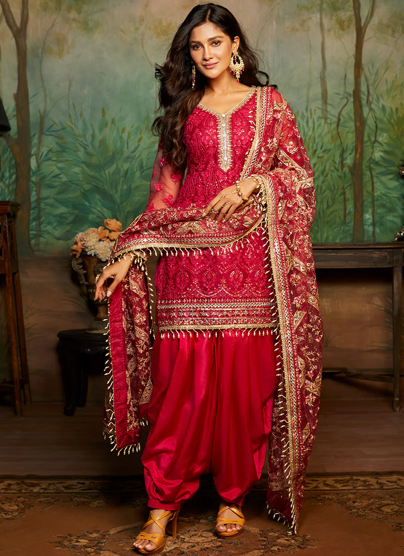 Red Hot Punjabi Patiala Salwar Suit