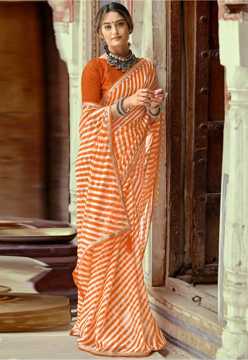 Rajasthani Leheriya Saree 