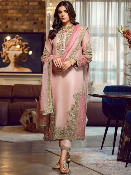 Straight Cut Pakistani Salwar Kameez