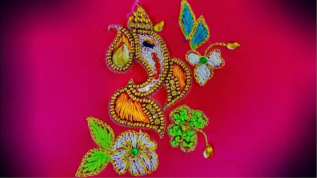 Ganesha Motif Aari Design