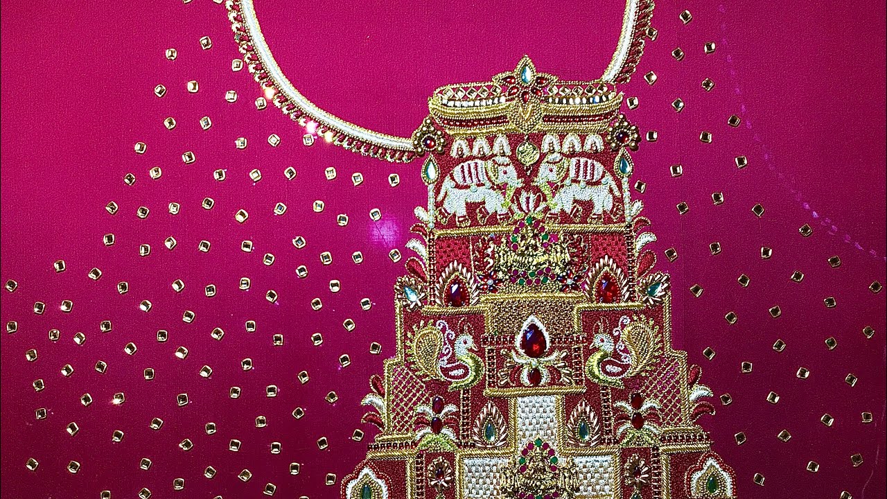 Traditional Temple Aari Work Blouse