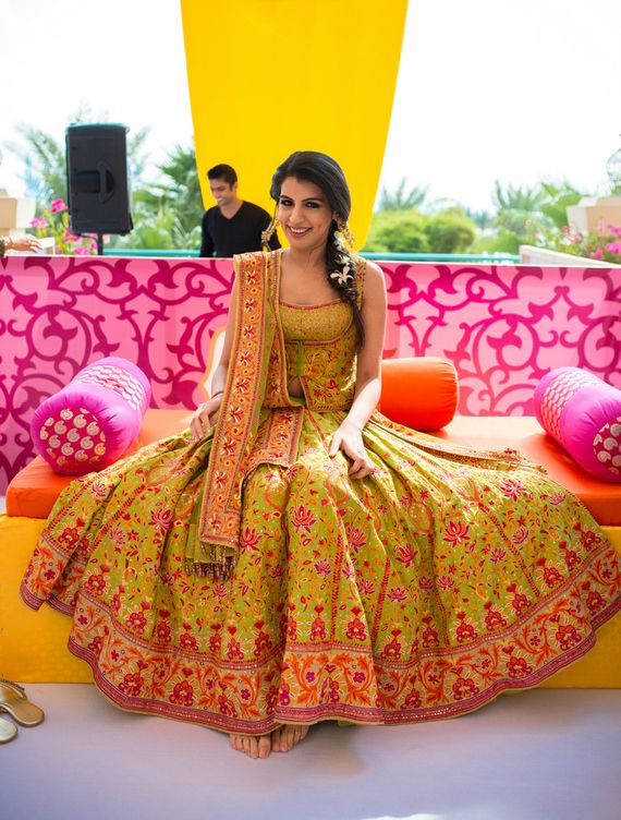  Lehenga Designs For Mehndi 