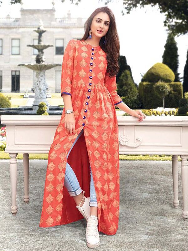 Red Kurti Design