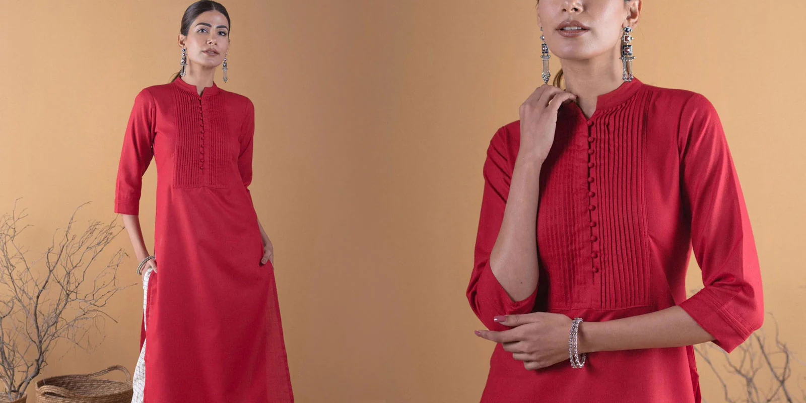 Red Kurti Design