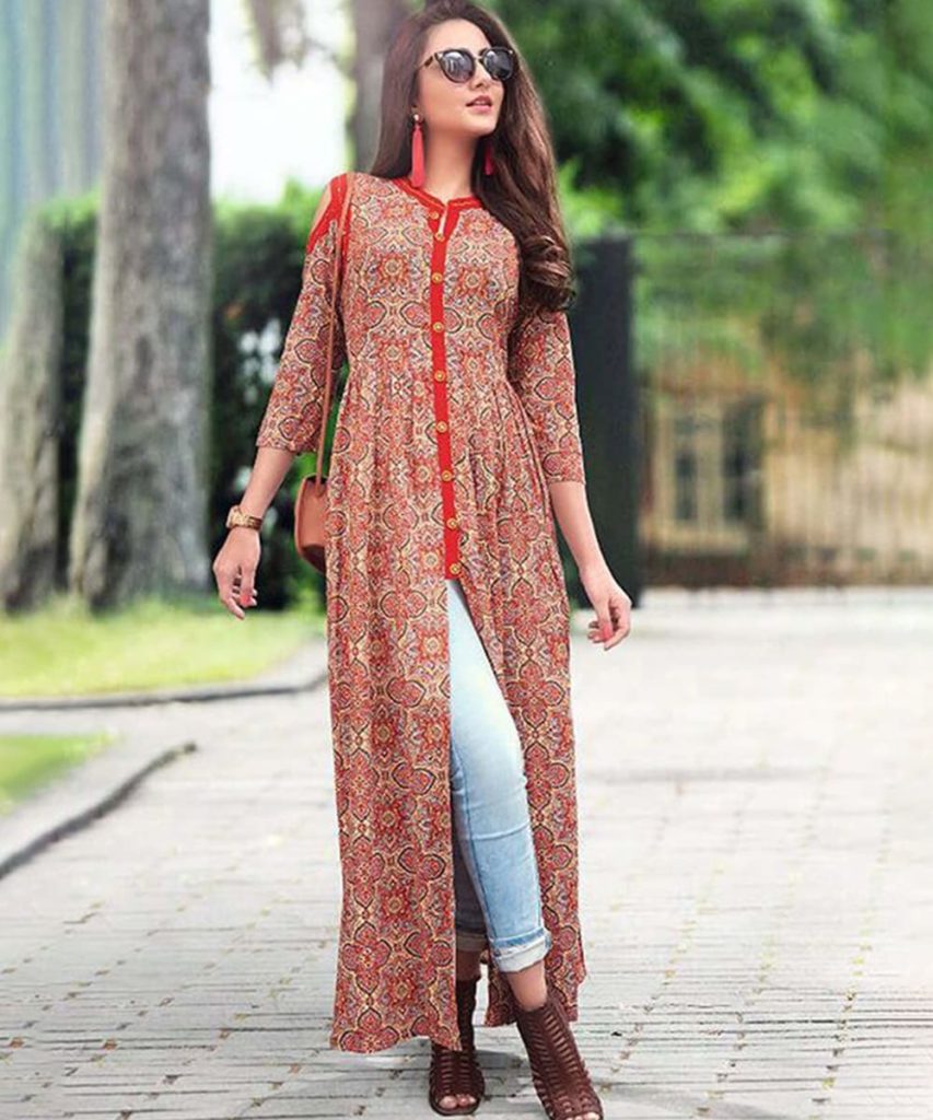 Red Kurti Design