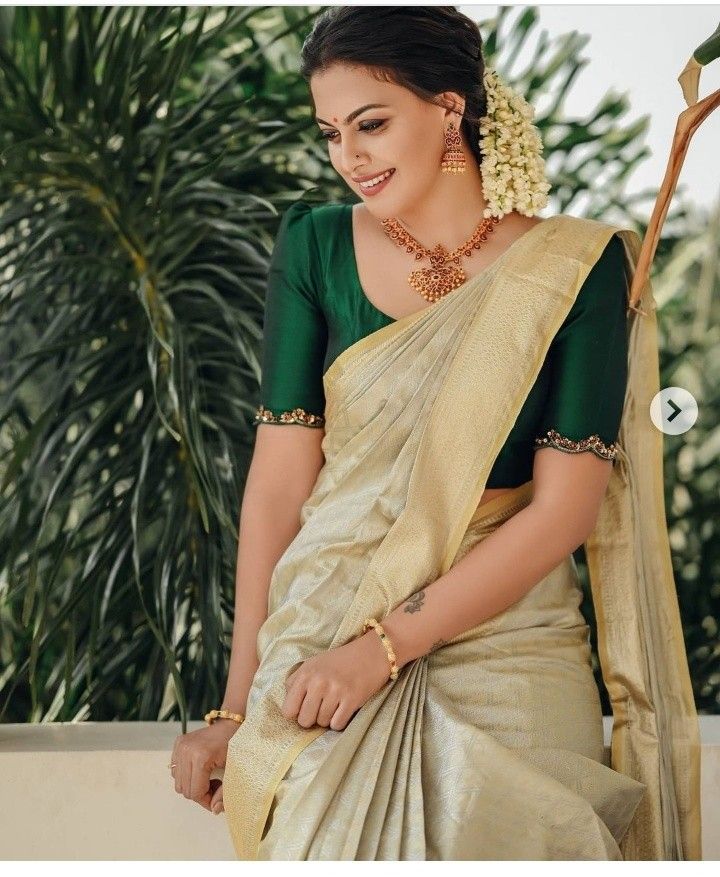 Latest Blouse Trends for Kerala Sarees