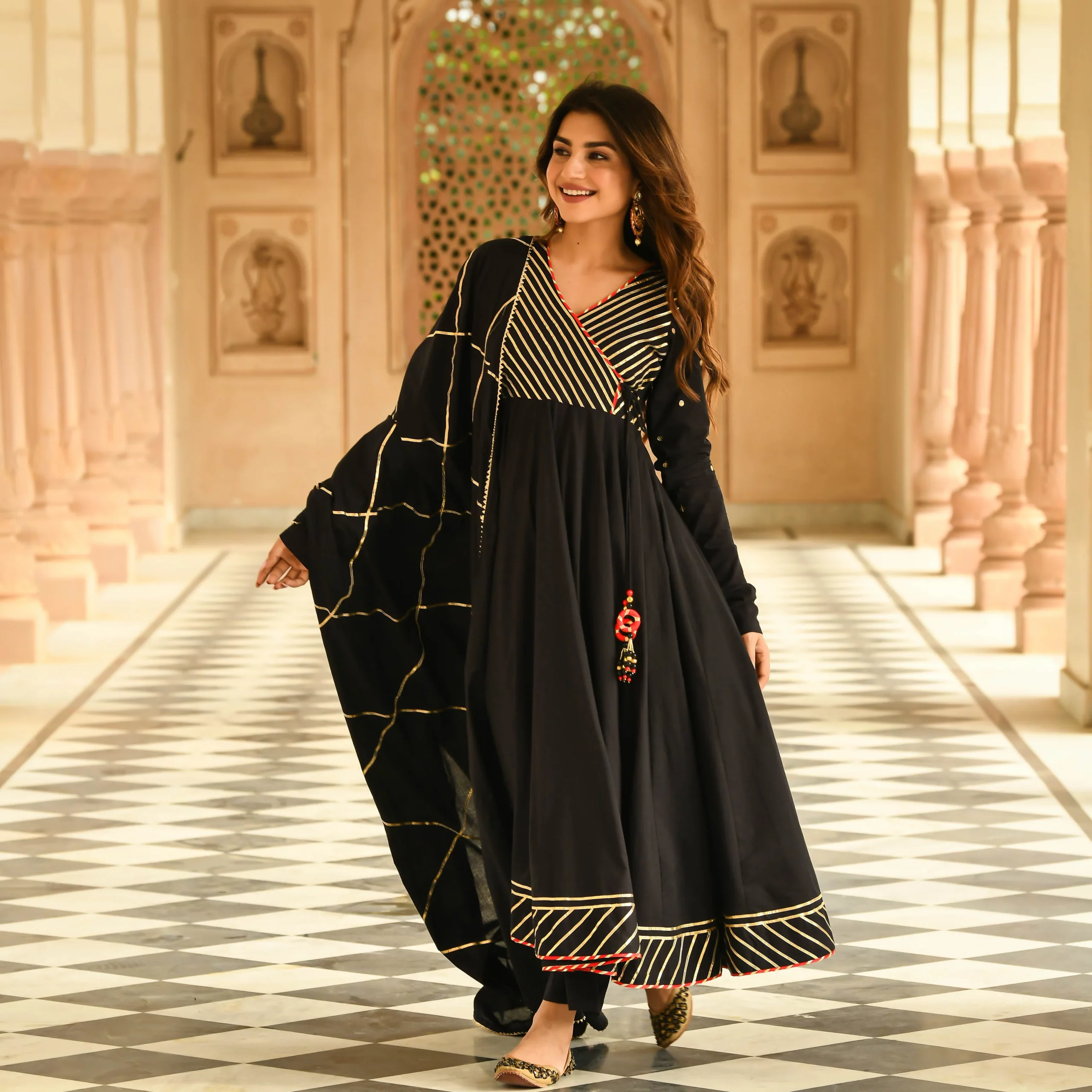 Black Anarkali Kurti Design