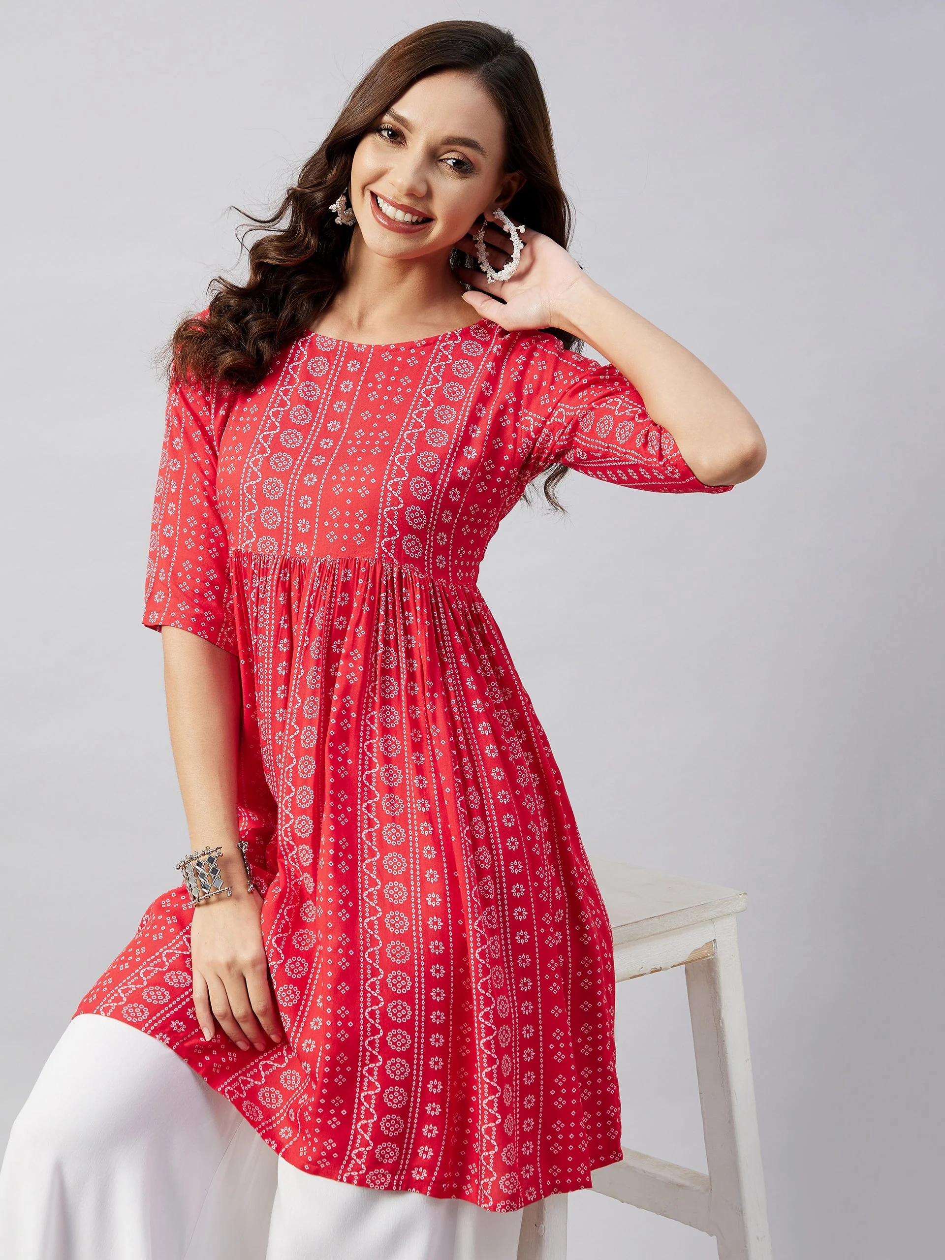 Short Anarkali Kurti Design