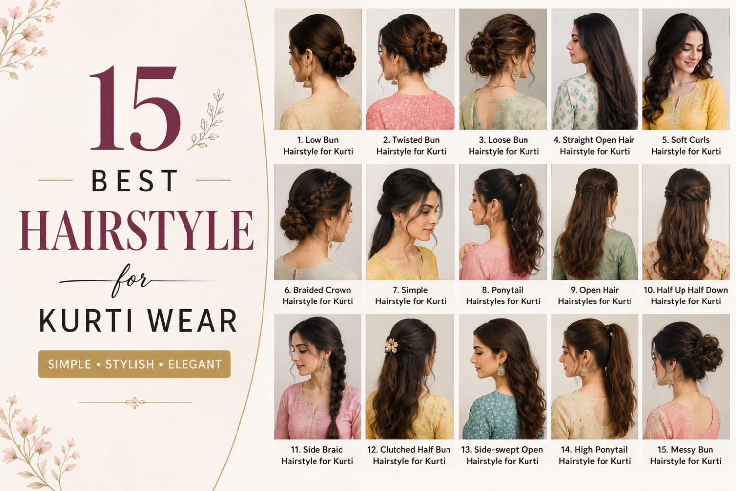 Best Hairstyle for Kurti Wear