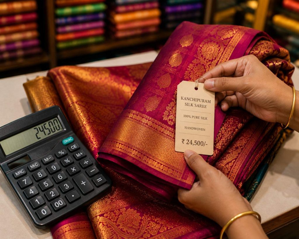 Consider the Price for Kanjivaram Silk Saree