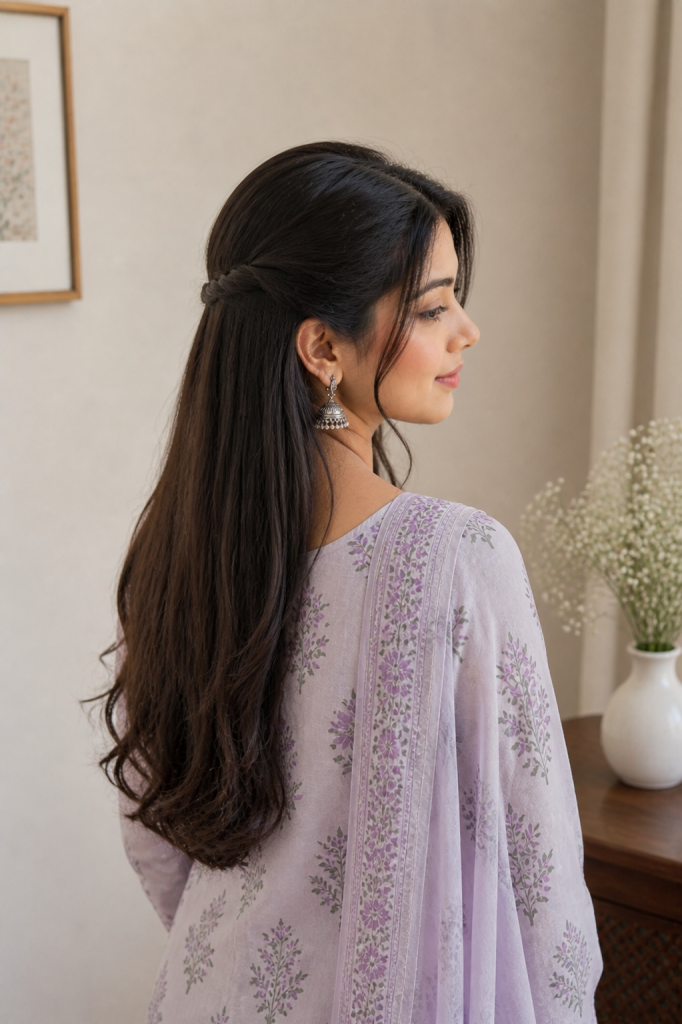Open Hair Hairstyles for Kurti