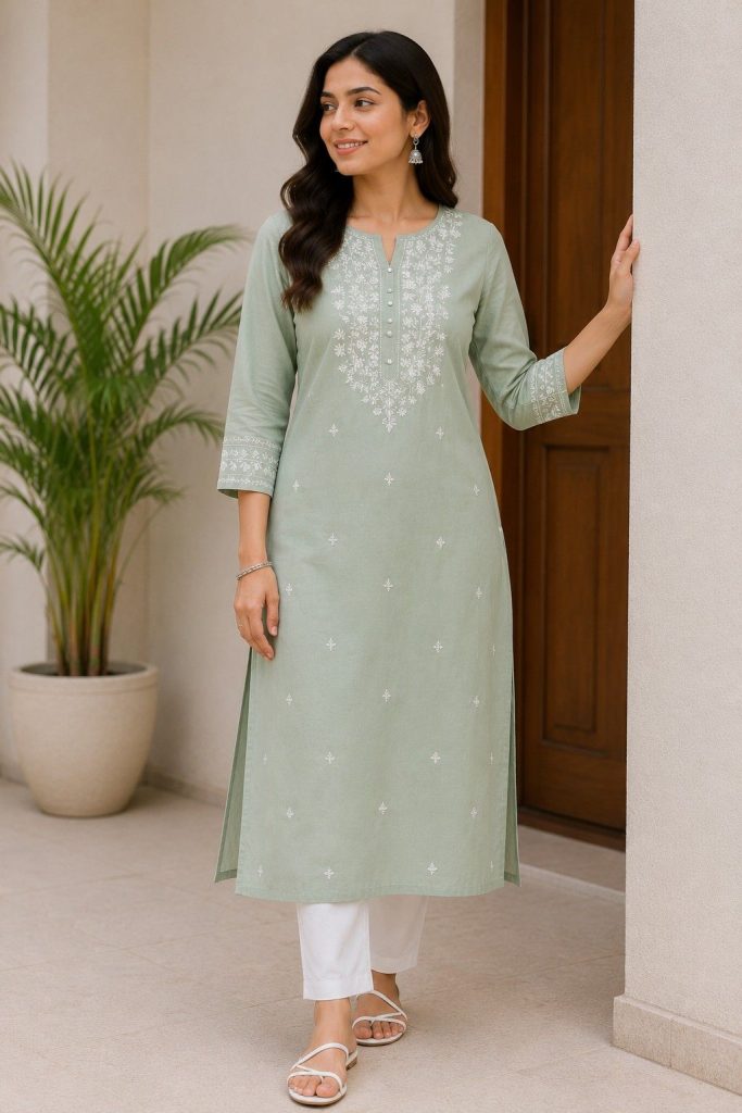 3/4th Sleeves Design for Kurti