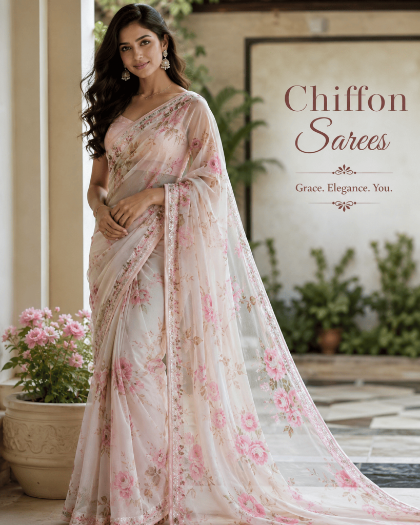chiffon sarees design