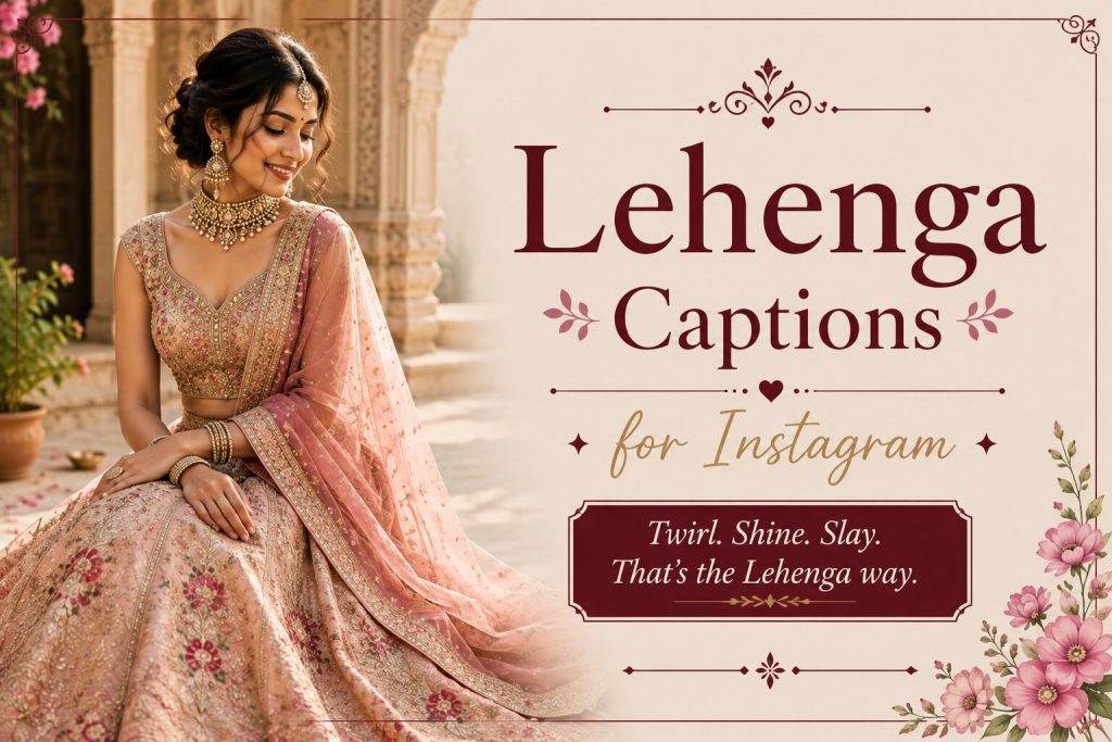 Lehenga Captions for Instagram