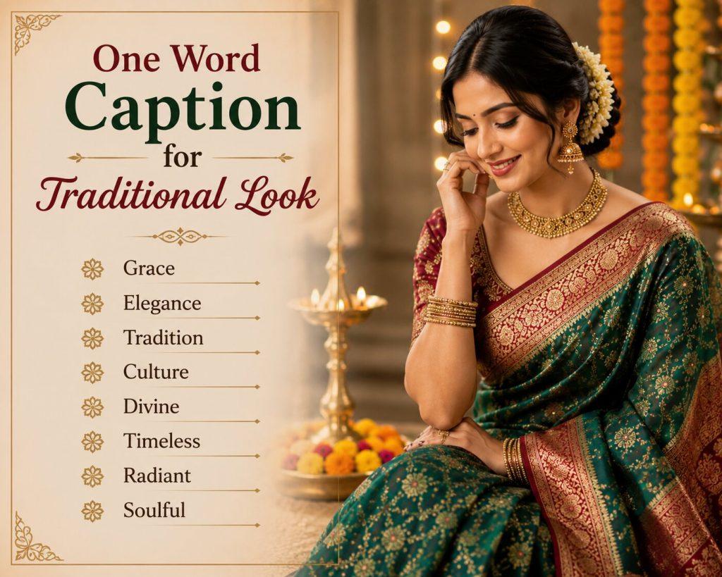 One Word Traditional Captions in Hindi
