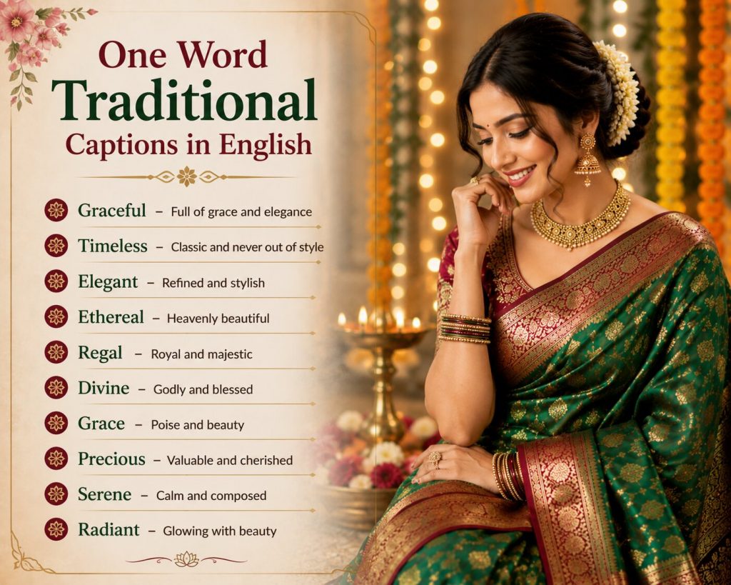 One Word Traditional Captions in Hindi