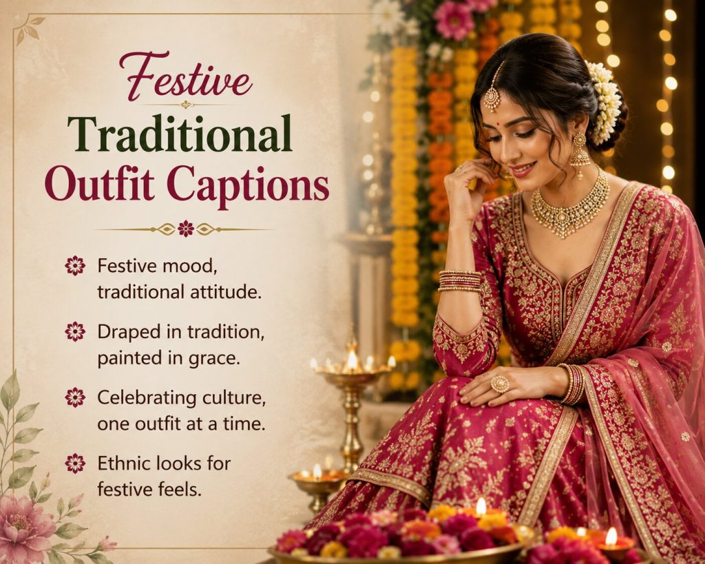 Festive Traditional Outfit Captions