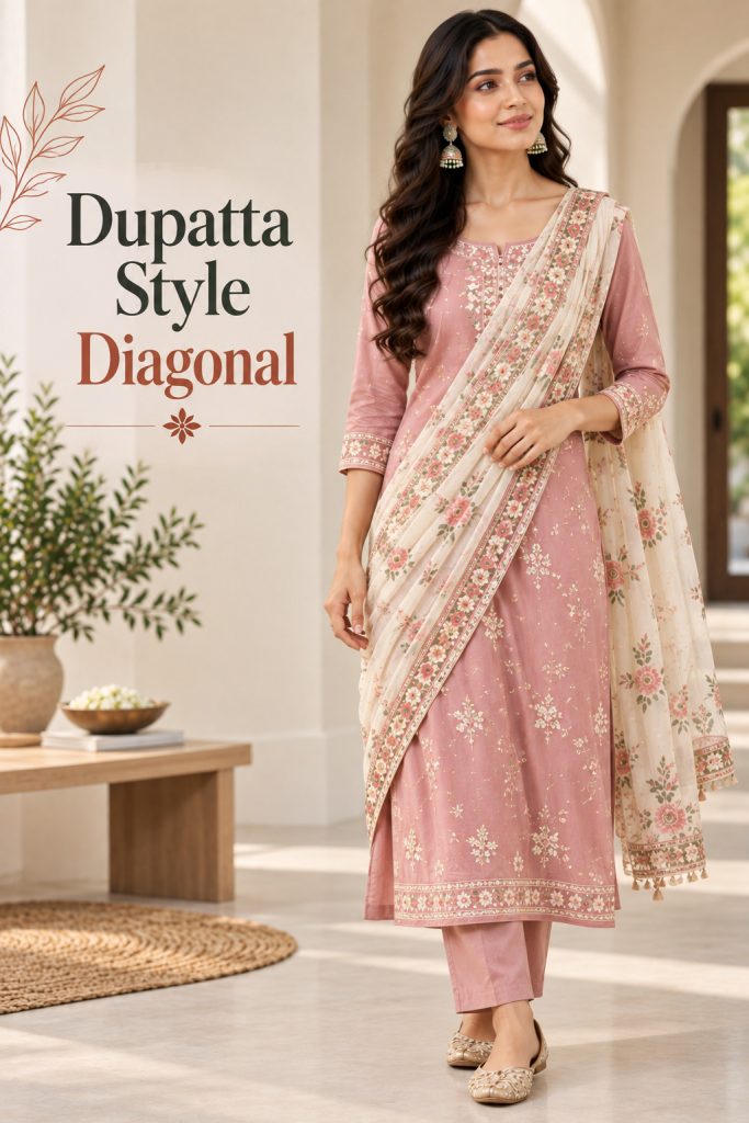 Dupatta Style Diagonal