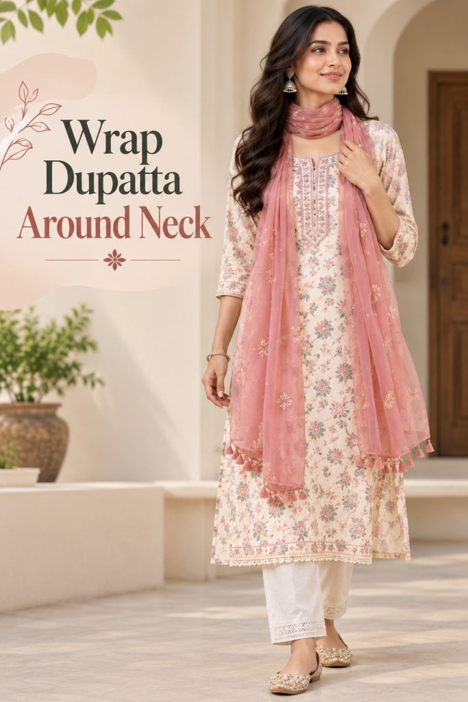 Wrap Dupatta Around Neck