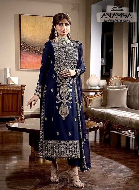 270 Anamsa Faux Georgette Pakistani Suits Wholesale Suppliers In Mumbai