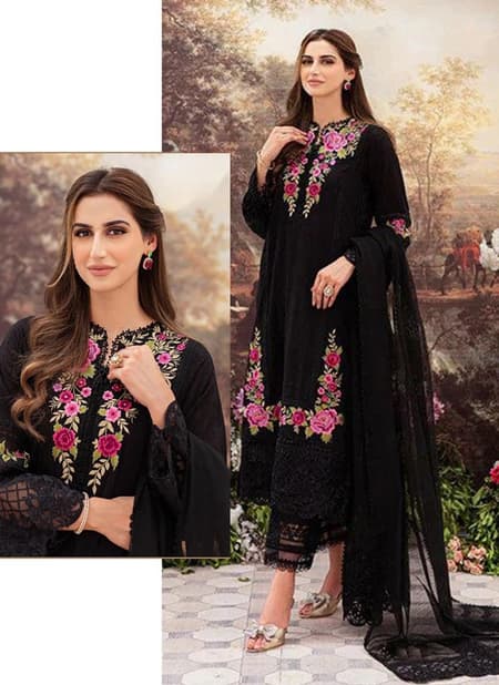 Black Colour R 528 NX Wholesale Ethnic Wear Pakistani Salwar Suits Catalog R 528 A