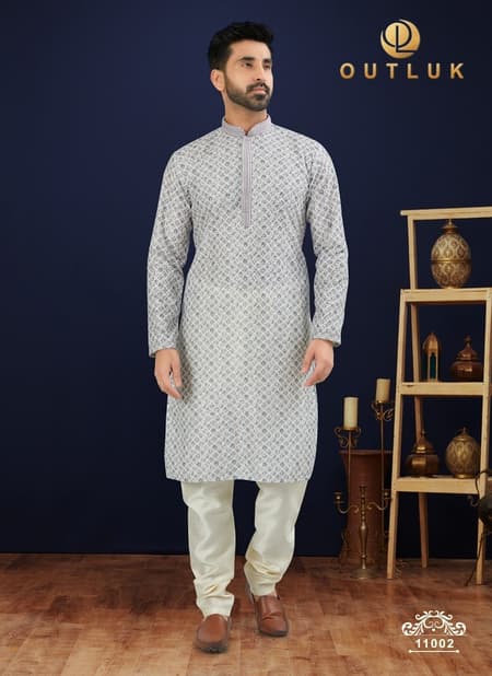 Outluk Wedding Collection Vol 11 Cotton Pintex Lucknowi Kurta Pajama Wholesale Clothing Suppliers In India