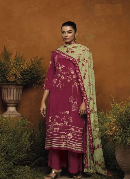 Binah S1214 By Ganga Colors Printed Suit Catalog