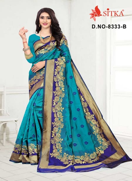 Sargam 8333 Latest Festival Wear Handloom Cotton Silk Designer Saree Collection 