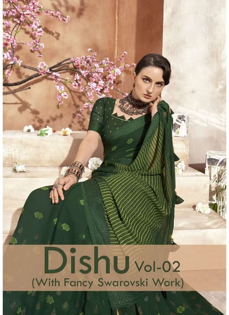 Dishu Vol 2 By Vallabhi Daily Wear Printed Georgette Sarees Wholesale Market In Surat