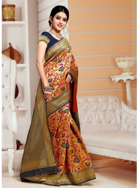 Heavy Designer Rich Look Party Wear Bridal Meenakari Worked Mysore Silk Saree Collection  