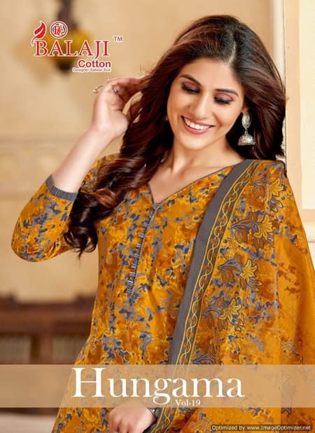 Hungama Vol 19 By Balaji Daily Wear Premium Cotton Dress Material Wholesale Shop In Surat
