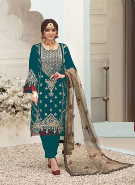 Kf 138 Festive Wear Embroidered Designer Wholesale Pakistani Suit Catalog
