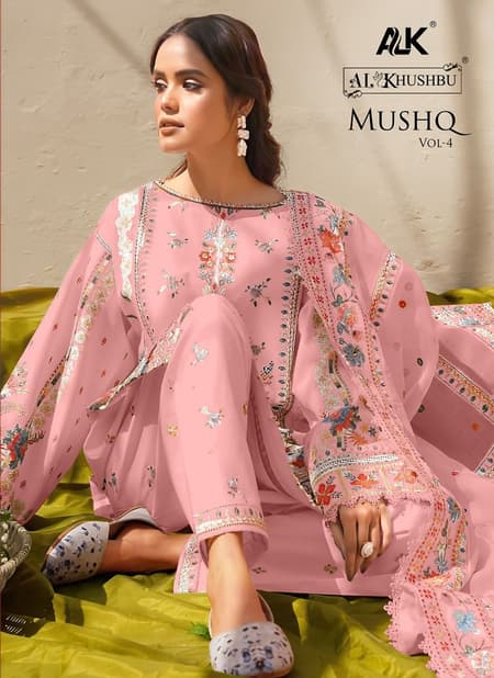 Mushq Vol 4 By Alk Khushbu Cambric Cotton Pakistani Suits Wholesale Clothing Suppliers In India