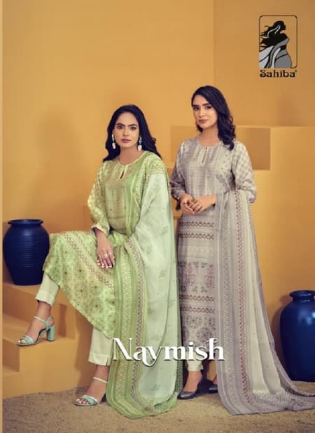 Navmish By Sahiba Muslin Digital Printed Dress Material Wholesale Shop In Surat