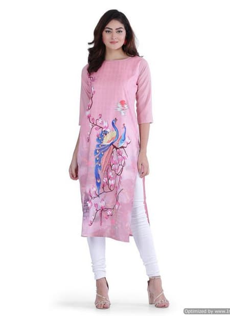 New Crape Kurti Collection With Designer Digital Printed and Three Fourth Seeves