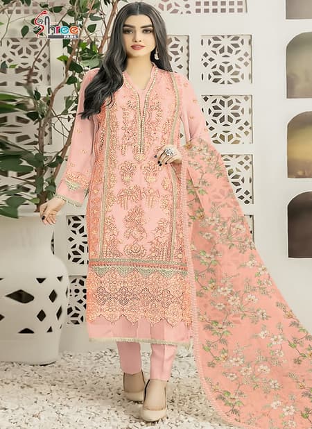 S 956 By Shree Organza Embroidery Pakistani Suits Wholesale Market In Surat