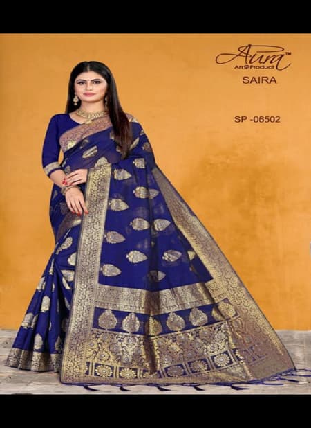 Saira Aura New Designer Cotton Silk Festival Wear Saree Collection
