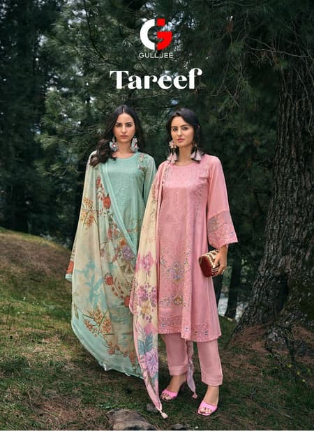 Tareef By Gull Jee Designer Embroidered Russian Silk Salwar Kameez Wholesale Price In Surat
