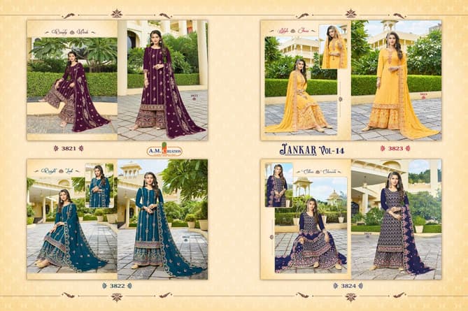 Am Jankar 14 Georgette Heavy Festive Wear Latest Designer Salwar Kameez Collection