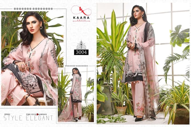 KAARA Firdous Lawn Collection Vol-3 Pure Cotton digital Print With Embroidery Work Designer Pakistani Dress Collections