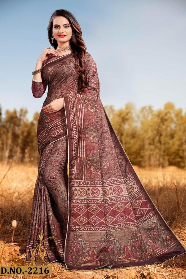 Naree Beauty Silk Printed Designer Party wear Saree Collections