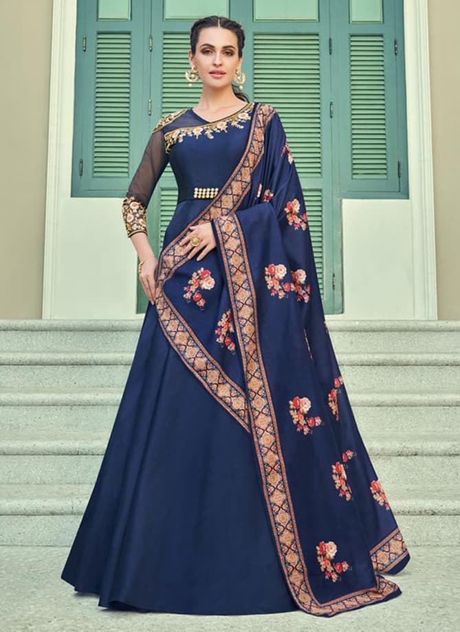 Faux Georgette Designer Party Wear Readymade Anarkali Suits Collection