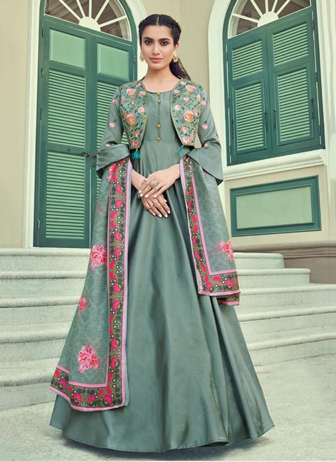 Faux Georgette Designer Party Wear Readymade Anarkali Suits Collection