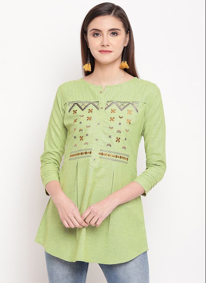 Kessi Sangini Cotton Designer Embroidery Tops