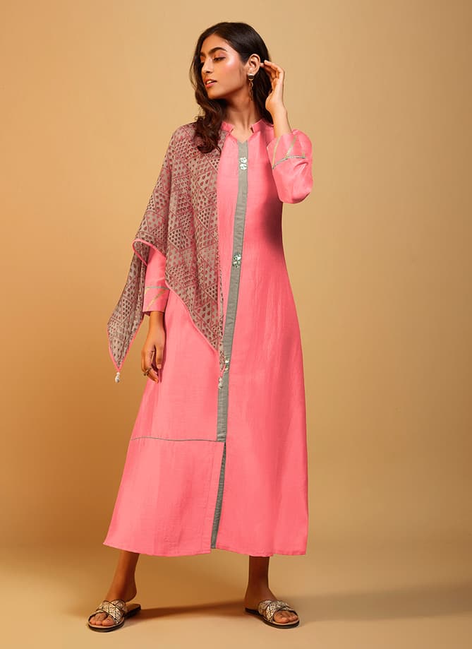 Spark Om tex Casual Wear Printed Kurtis with scarf