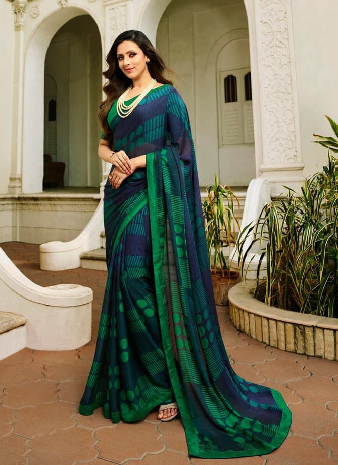 Vinay Rangoli Silk Designer Printed sarees With Banglory Silk Blouse Collections